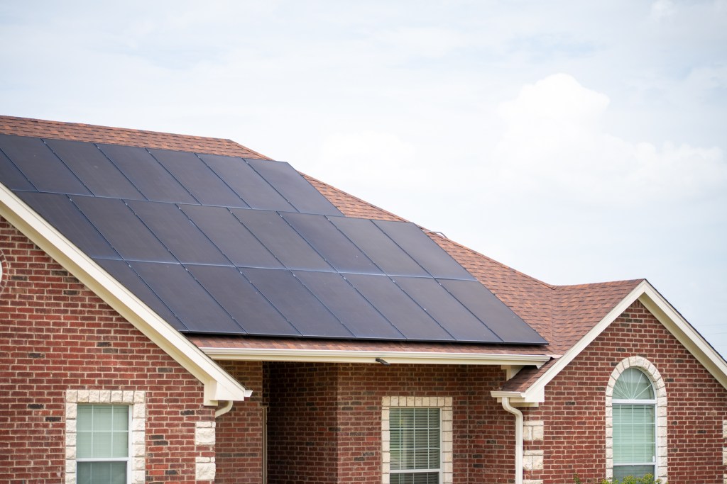 ROOF WITH SOLAR PANELS INSTALLED